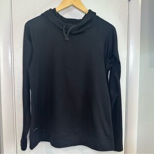Nike Dri-Fit Women’s Thermal Hooded Cowl Neck Black Sweatshirt. Size: Large.